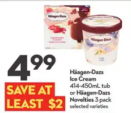 Longo's Häagen-Dazs Ice Cream or Novelties offer