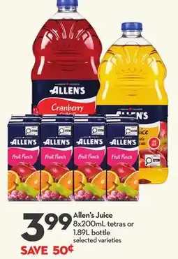 Longo's Allen's Juice offer