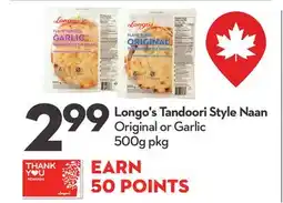 Longo's Longo's Tandoori Style Naan offer