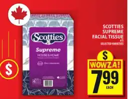 Food Basics SCOTTIES SUPREME FACIAL TISSUE offer