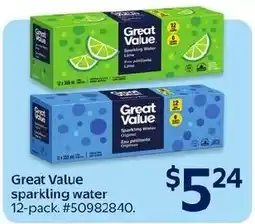Walmart Great Value sparkling water offer
