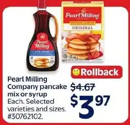 Walmart Pearl Milling Company pancake mix or syrup offer