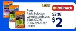 Walmart Bic pens offer