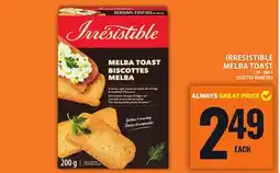 Food Basics IRRESISTIBLE MELBA TOAST offer