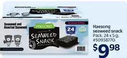 Walmart Haesong seaweed snack offer