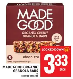 Food Basics MADE GOOD ORGANIC GRANOLA BARS offer