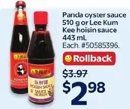 Walmart Panda oyster sauce or Lee Kum Kee hoisin sauce offer
