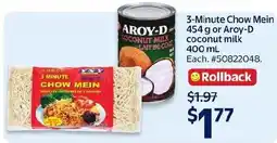 Walmart Aroy-d 3-minute chow mein offer