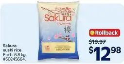 Walmart Sakura sushi rice offer