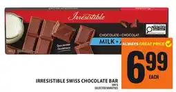 Food Basics IRRESISTIBLE SWISS CHOCOLATE BAR offer