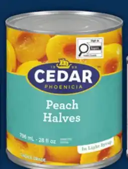 Food Basics CEDAR POMEGRANATE JUICE, CONDENSED MILK OR PEACHES offer
