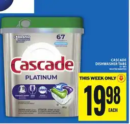 Food Basics CASCADE DISHWASHER TABS offer