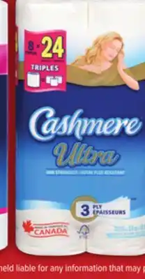 Food Basics CASHMERE BATHROOM TISSUE offer