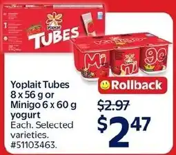 Walmart Yoplait Tubes offer