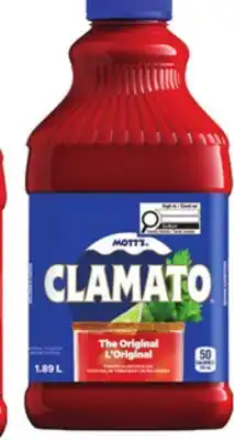Food Basics MOTT'S CLAMATO COCKTAIL offer