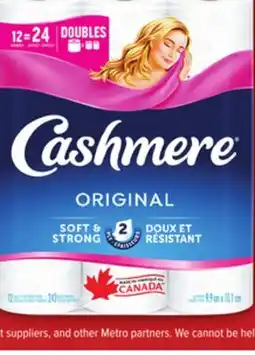 Food Basics CASHMERE BATHROOM TISSUE offer