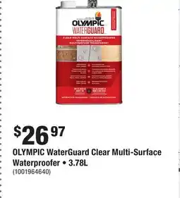 Home Depot OLYMPIC WaterGuard Clear Multi-Surface Waterproofer • offer