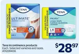 Walmart Tena incontinence products offer