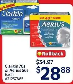 Walmart Claritin or Aerius offer