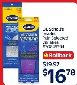 Walmart Dr. Scholl's insoles offer