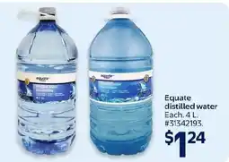 Walmart Equate distilled water offer