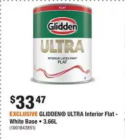 Home Depot EXCLUSIVE GLIDDEN ULTRA Interior Flat - White Base • offer