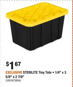 Home Depot EXCLUSIVE STERILITE Tiny Tote • 1/4 x 3 5/8 x 2 7/8 offer