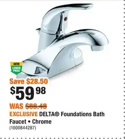 Home Depot EXCLUSIVE DELTA Foundations Bath Faucet • Chrome offer