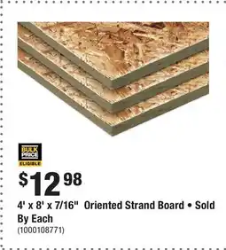 Home Depot 4' x 8' x 7/16 Oriented Strand Board • Sold By Each offer