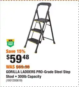 Home Depot GORILLA LADDERS PRO-Grade Steel Step Stool • 300lb Capacity offer