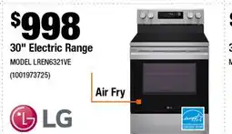 Home Depot 30 Electric Range offer