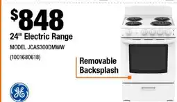 Home Depot 24 Cu. Ft. Electric Range offer
