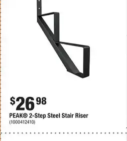 Home Depot PEAK 2-Step Steel Stair Riser offer