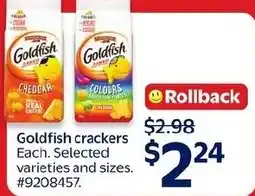 Walmart Goldfish crackers offer