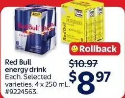Walmart Red Bull energy drink offer