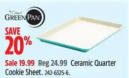 Canadian Tire Ceramic Quarter Cookie Sheet offer