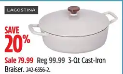 Canadian Tire Lagostina 3-Qt Cast-Iron Braiser offer