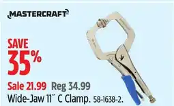 Canadian Tire MASTERCRAFT Wide-Jaw 11 C Clamp offer
