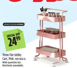 Canadian Tire Gracious Living Three-Tier Utility Cart offer