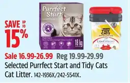Canadian Tire Purrfect Start Selected Purrfect Start and Tidy Cats Cat Litter offer