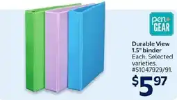 Walmart Pen Gear durable view 1.5" binder offer