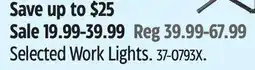 Canadian Tire MotoMaster Selected Work Lights offer