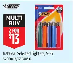 Canadian Tire BIC Selected Lighters offer