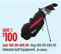 Canadian Tire Selected Wilson Golf Equipment offer