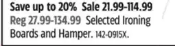 Canadian Tire TYPE A Selected Ironing Boards and Hamper offer