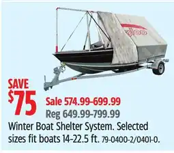 Canadian Tire Igloo Winter Boat Shelter System offer
