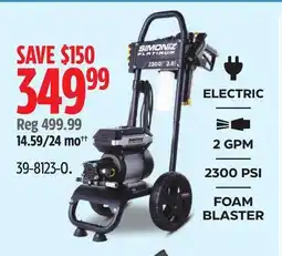 Canadian Tire SIMONIZ PLATINUM PRESSURE WASHER offer