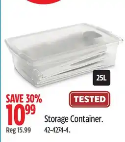 Canadian Tire Type A Storage Container offer