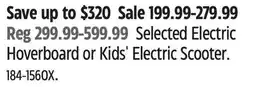 Canadian Tire Selected Electric Hoverboard or Kids' Electric Scooter offer