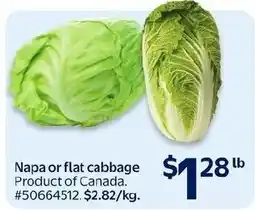 Walmart Napa or flat cabbage offer